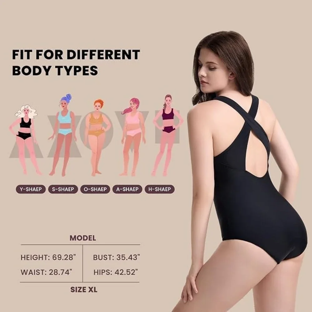 La LiVita Period Swimwear One Pc Ultra-Thin Tummy Control Teen Girl Swimwear M